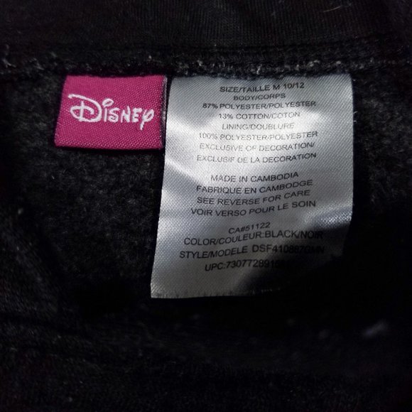 Disney Minnie Mouse Black & Sparkling Pink Hoodie - Picture 7 of 9